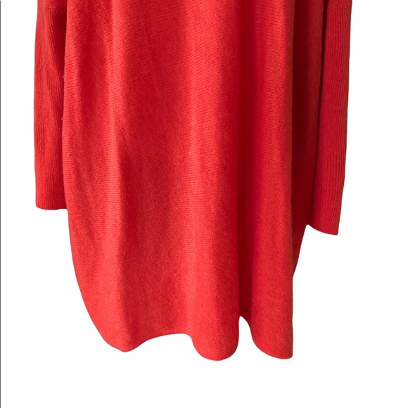Claudia Nichole Cashmere Orange Coral Oversized Sweater - L - Picture 3 of 12